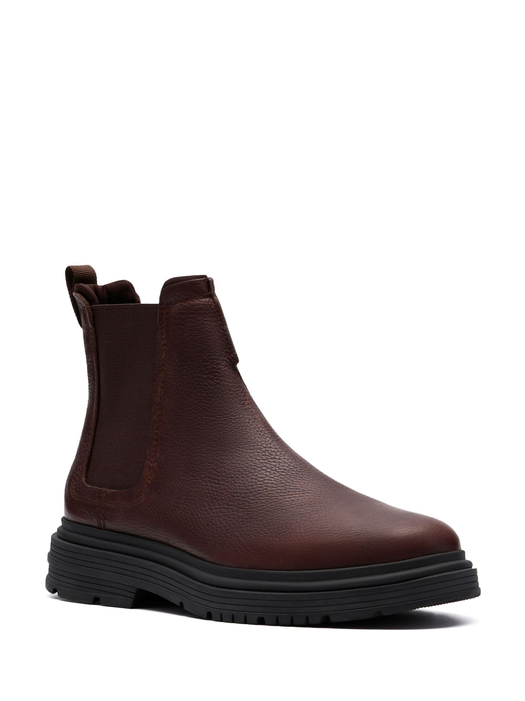 Buy Clarks Brown Badbury Easy Leather Chelsea Boots from Next Singapore