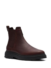 Clarks Badbury Easy Dark Brown Leather Shoes - Bild 3 von 6
