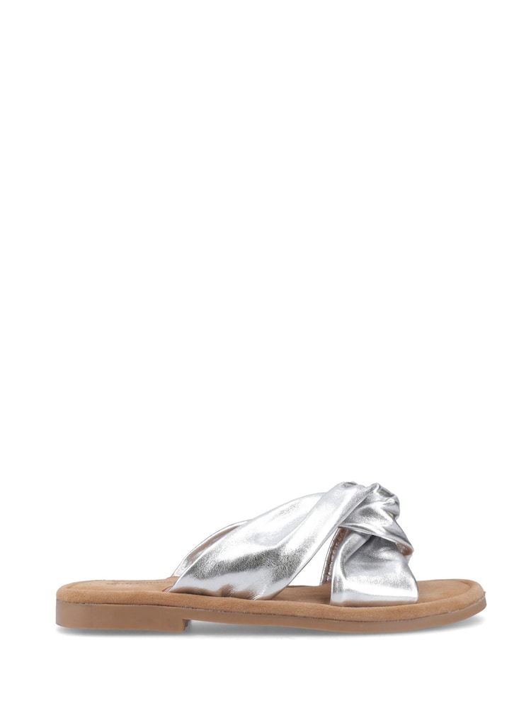 Hush Puppies Silver Amy Wide Fit Sandals - Image 1 of 5