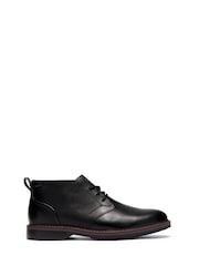 Clarks Black Aldwin2 Chukka Leather Shoes - Image 1 of 6