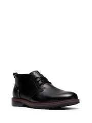 Clarks Black Aldwin2 Chukka Leather Shoes - Image 3 of 6