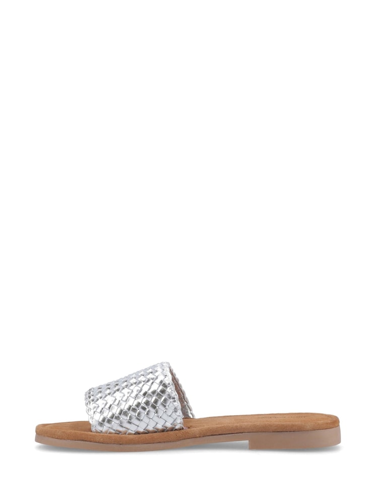 Hush Puppies Silver Hetty Slide Wide Fit Sandals - Image 5 of 5 Hush Puppies Silver Hetty Slide Wide Fit Sandals - Image 5 of 5