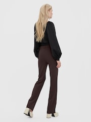 VERO MODA Brown Tailored Stretch Straight Leg Trousers - Image 2 of 5