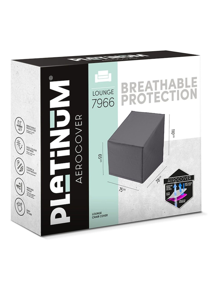 Pacific Anthracite Outdoor High Back Lounge Chair Aerocover - Image 1 of 6 Pacific Anthracite Outdoor High Back Lounge Chair Aerocover - Image 1 of 6