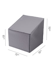 Pacific Anthracite Outdoor High Back Lounge Chair Aerocover - Image 2 of 6