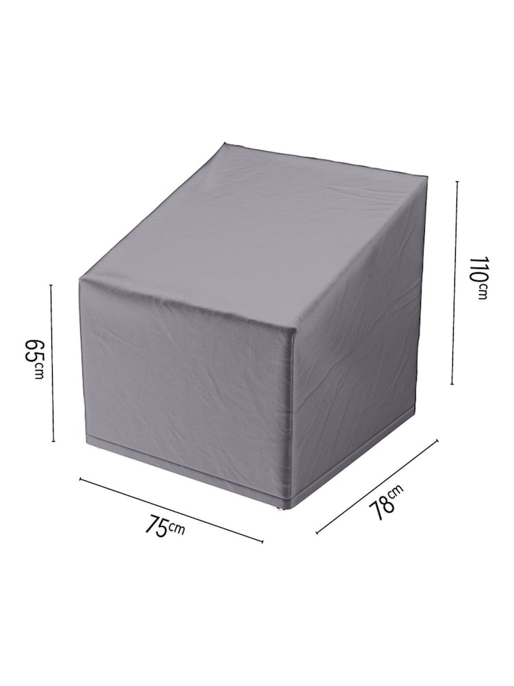 Pacific Anthracite Outdoor High Back Lounge Chair Aerocover - Image 2 of 6 Pacific Anthracite Outdoor High Back Lounge Chair Aerocover - Image 2 of 6