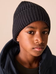 Navy Thinsulate Knitted Beanie Hat (1-16yrs) - Image 1 of 4
