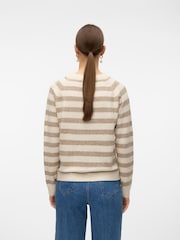 VERO MODA Cream Round Neck Soft Touch Cosy Knitted Jumper - Image 2 of 5