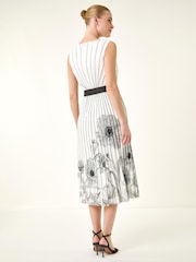 Plissert midikjole med romersk kant-Print - Bilde 3 av 5