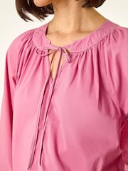 Rosa - Roman Stitch Detail Tie Front Top - Imagen 5 de 5