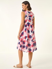 Roman Pink Spot Trim Smock Dress - Image 3 of 5