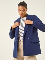 Roman Blue Premium Stretch Ponte Blazer - Image 4 of 5