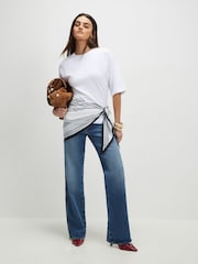 River Island Short Sleeve Scarf Detail T-Shirt - Imagen 2 de 4