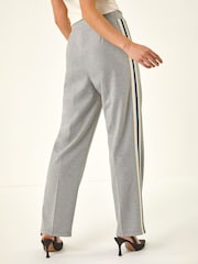 Roman Grey Petite Side Stripe Ponte Trousers - Image 3 of 5