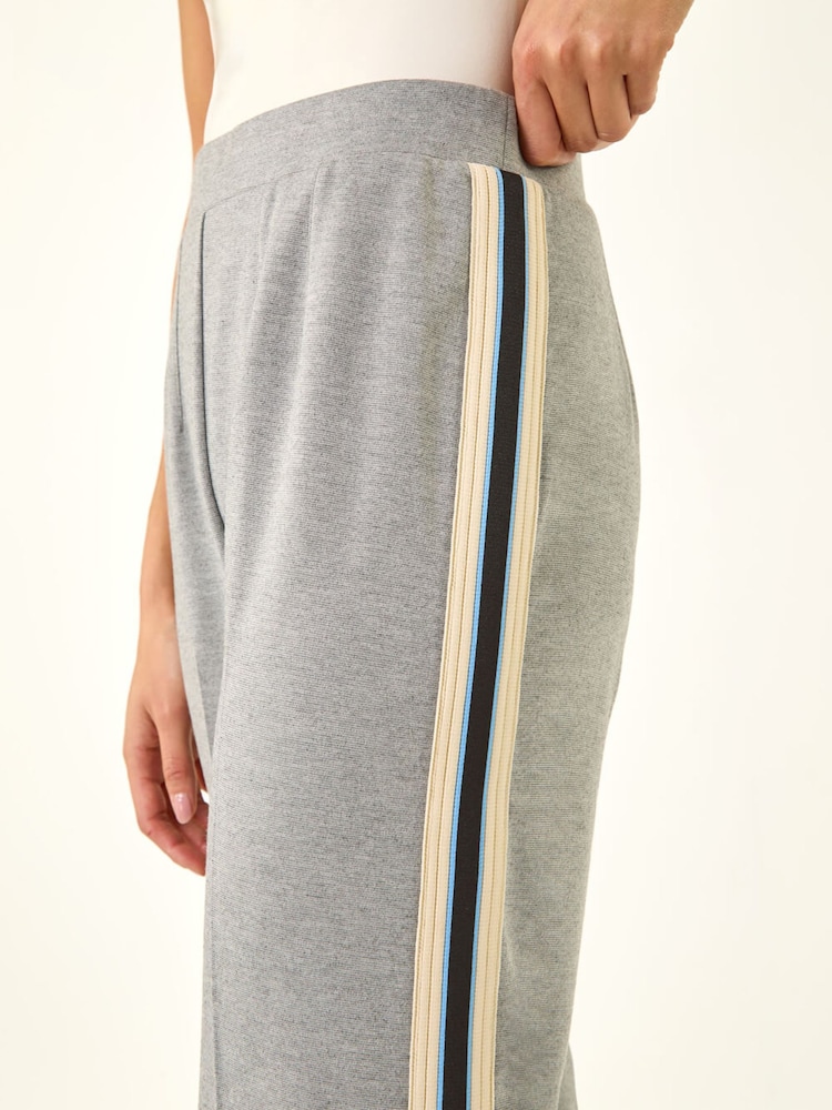 Roman Grey Petite Side Stripe Ponte Trousers - Image 5 of 5