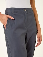 Roman Grey Petite Cotton Stretch Chino Trousers - Image 5 of 5