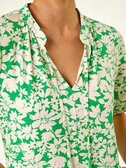 Roman Green Petite Floral Tie Front Top - Image 6 of 6