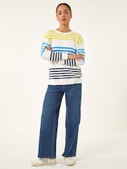 Roman Blue Petite Stripe Knit Jumper - Image 2 of 5