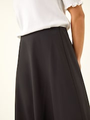 Roman Black Petite Ponte Stretch Midi Skirt - Image 5 of 5
