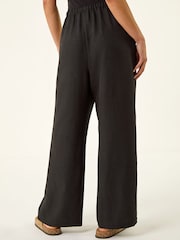 Roman Black Petite Pull On Woven Trousers - Image 3 of 5