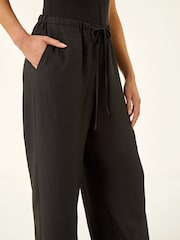 Roman Black Petite Pull On Woven Trousers - Image 5 of 5
