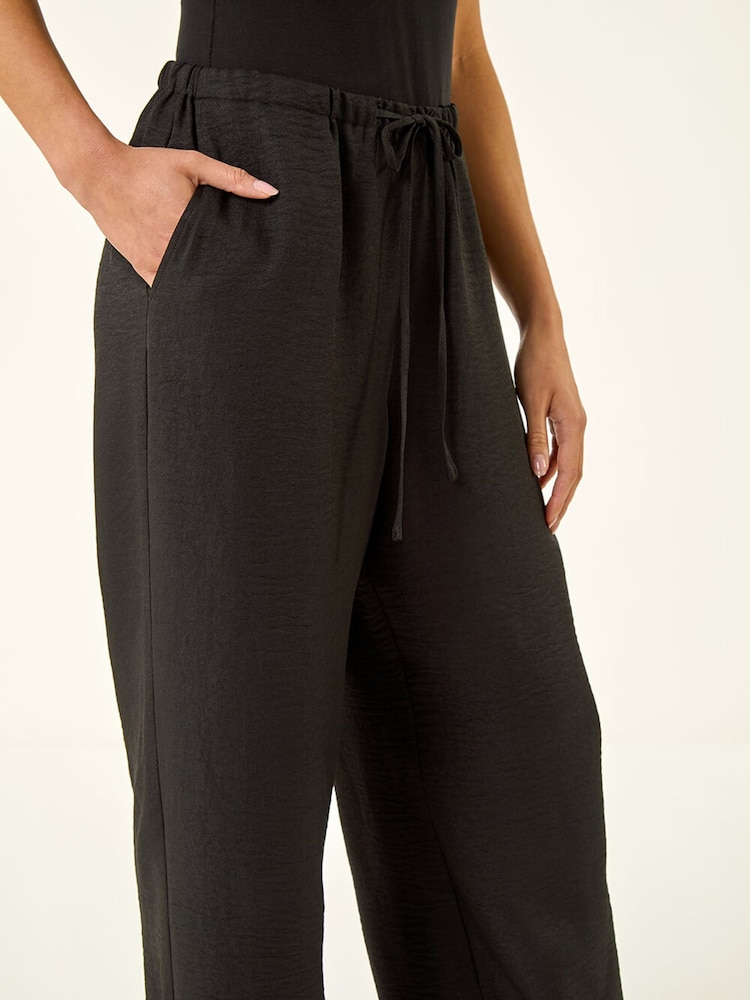 Roman Black Petite Pull On Woven Trousers - Image 5 of 5