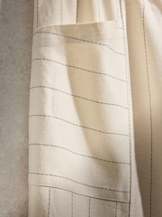 Cream Stripe Loungewear Trousers with linen - Image 8 of 9