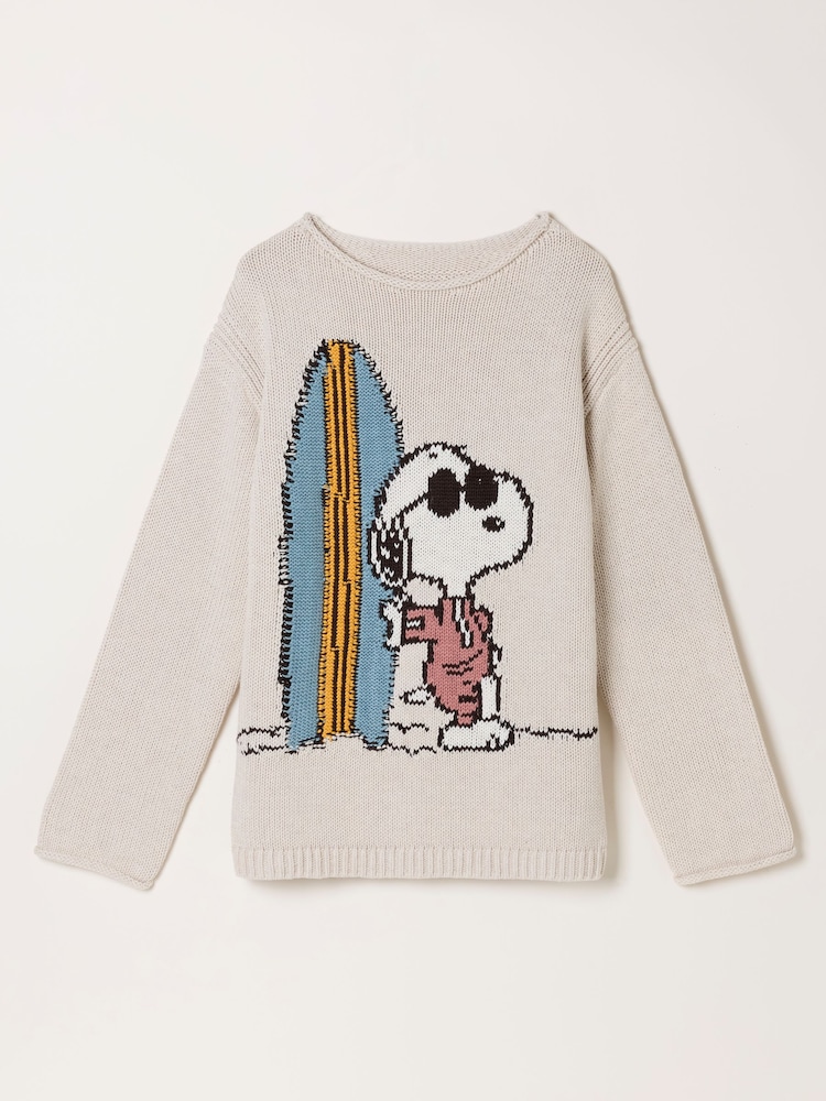 FatFace Ivory Snoopy Knitted Jumper - Image 5 of 5 FatFace Ivory Snoopy Knitted Jumper - Image 5 of 5