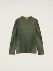 Seasalt Cornwall Green Sailor Shirt With Crew Neck - Image 4 of 5