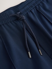 Navy Wide Leg Fit Side Stripe Smart Joggers - Image 7 of 9