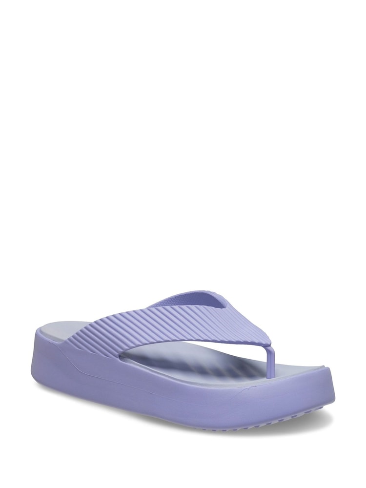 Crocs Purple Getaway Platform Flip Sandals - Image 1 of 5
