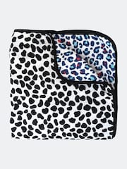 Etta Loves Animal Black Blue Leopard Sensory Cotton Muslin Blanket - Image 1 of 5