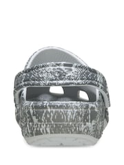 Crocs Grey Classic Snake Print Clogs - Image 3 of 6