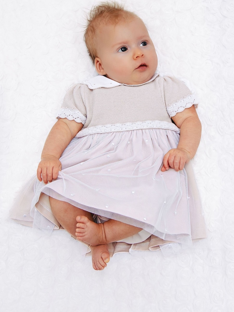 Emile Et Rose Lauren Dress with Knitted Upper Skirt Embroidered Tulle Overlay & Pants - Image 1 of 4 Emile Et Rose Lauren Dress with Knitted Upper Skirt Embroidered Tulle Overlay & Pants - Image 1 of 4