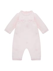 Emile Et Rose Pink Lily All-In-One with Embroidered Hearts Lace Trim & Hairband - Image 3 of 6