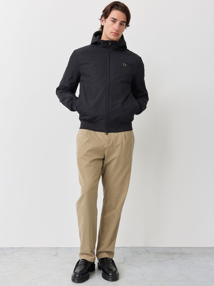 Fred Perry Black Hooded Brentham Jacket - Image 2 of 6