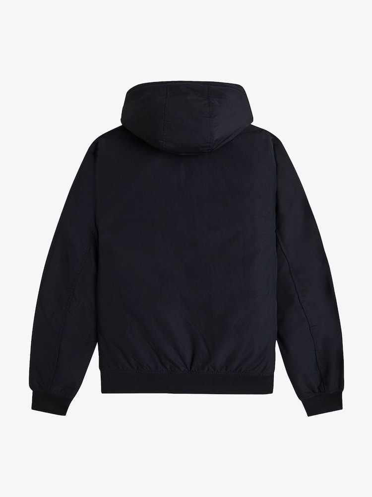 Fred Perry Black Hooded Brentham Jacket - Image 6 of 6