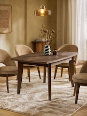 Dark Natural Thorne 4 to 6 Extending Dining Table - Image 3 of 8