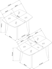 Dark Natural Thorne 4 to 6 Extending Dining Table - Image 4 of 8