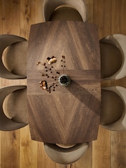 Dark Natural Thorne 4 to 6 Extending Dining Table - Image 5 of 8