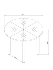 Natural Aire 4 Seater Dining Table - Image 3 of 8