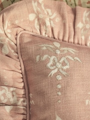 Cath Kidston Pink Crest Printed Cushion - Image 2 of 3