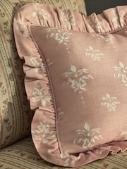 Cath Kidston Pink Crest Printed Cushion - Image 3 of 3