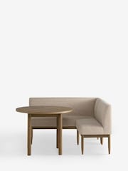 Textured Boucle Weave Mid Natural Aire Corner Bench and Table Set - Image 2 of 4