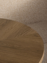 Textured Boucle Weave Mid Natural Aire Corner Bench and Table Set - Image 3 of 4