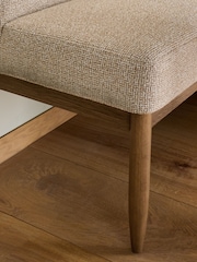 Textured Boucle Weave Mid Natural Aire Corner Bench and Table Set - Image 7 of 10