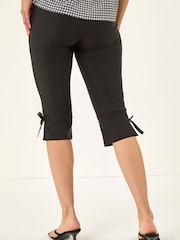 Roman Black Bow Bengaline Capri Trousers - Image 3 of 5