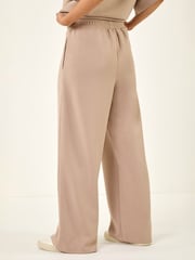 Roman Brown Soft Wide Leg Stretch Trousers - Image 3 of 5