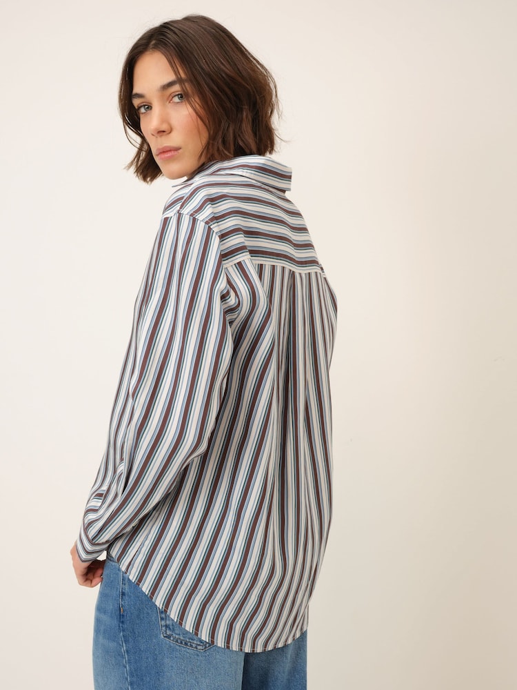 Nobodys Child Hesta Relaxed Stripe Shirt - תמונה 2 מתוך 4