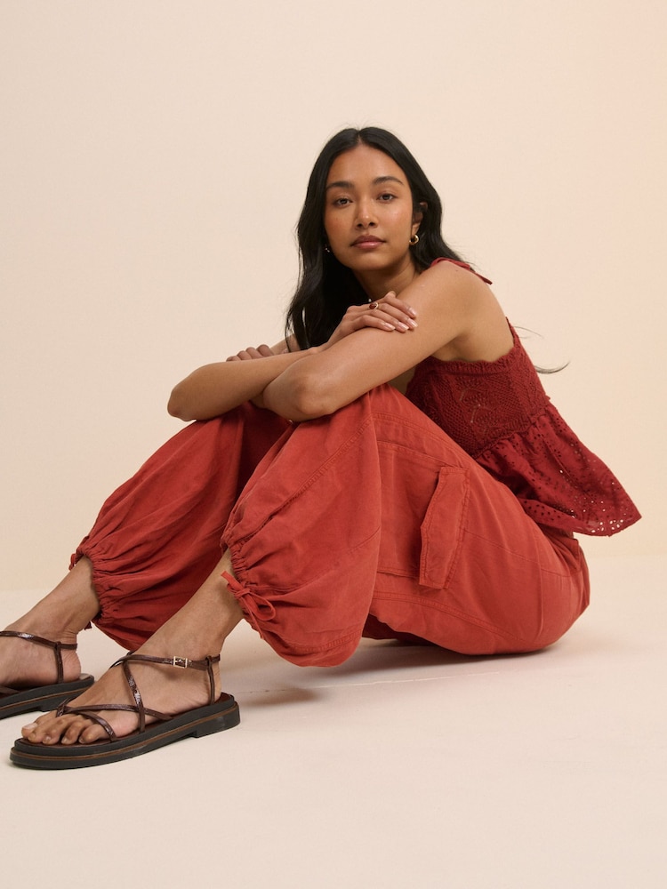 Nobodys Child Red Harrison Utility Ballon Trousers - Image 2 of 5